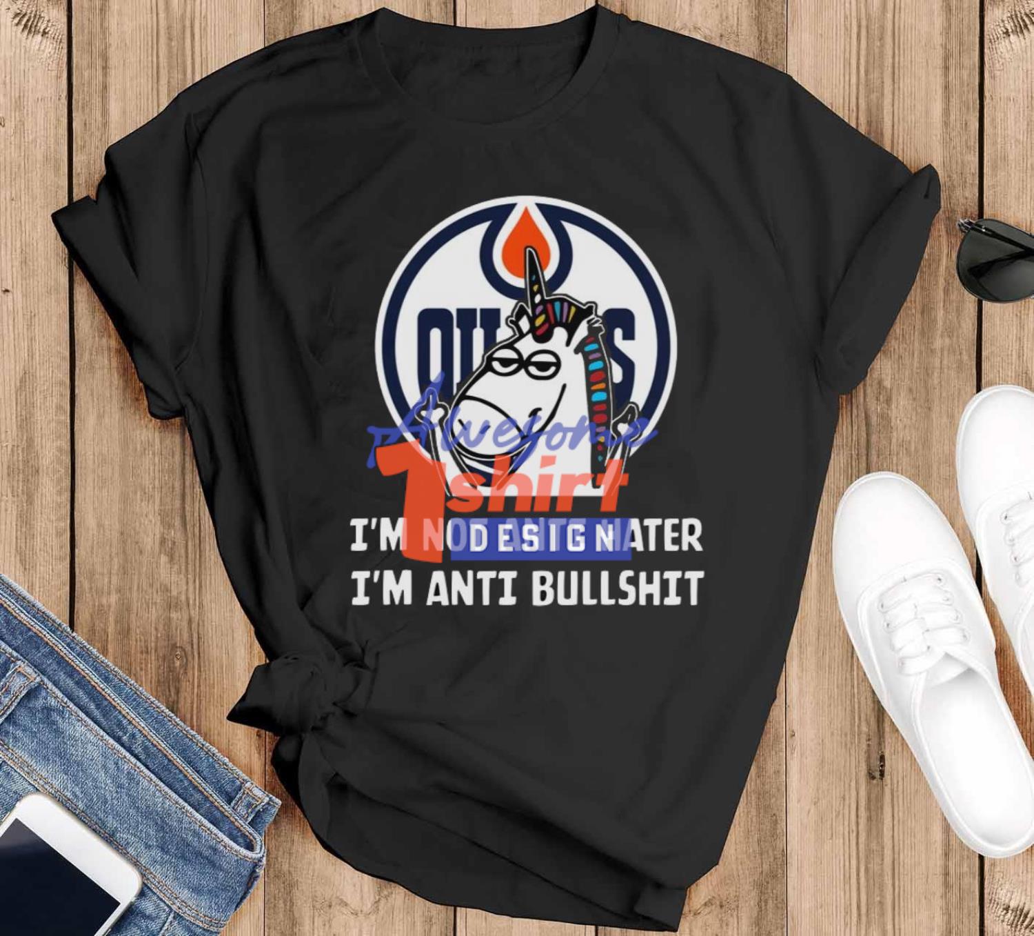 Edmonton Oilers NHL Hockey Unicorn I’m Not Anti Hater I’m Anti Bullshit T-Shirt, Sweatshirt, Hoodie