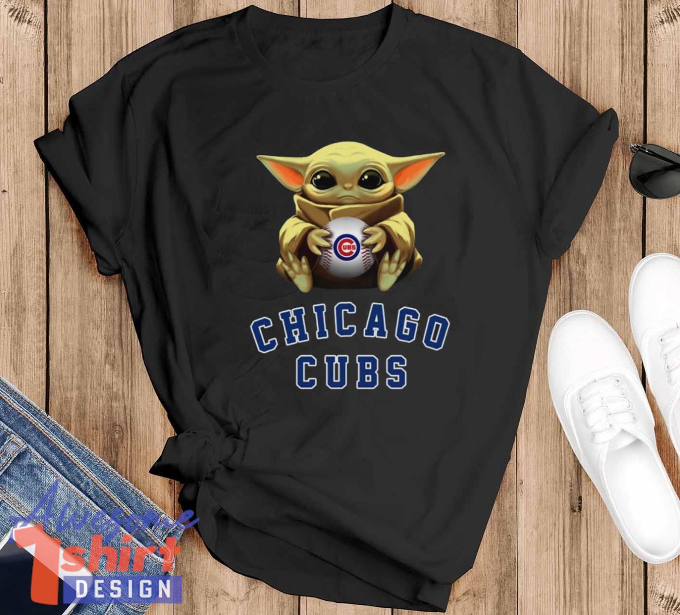 MLB Baseball Chicago Cubs Star Wars Baby Yoda Shirt For Fans