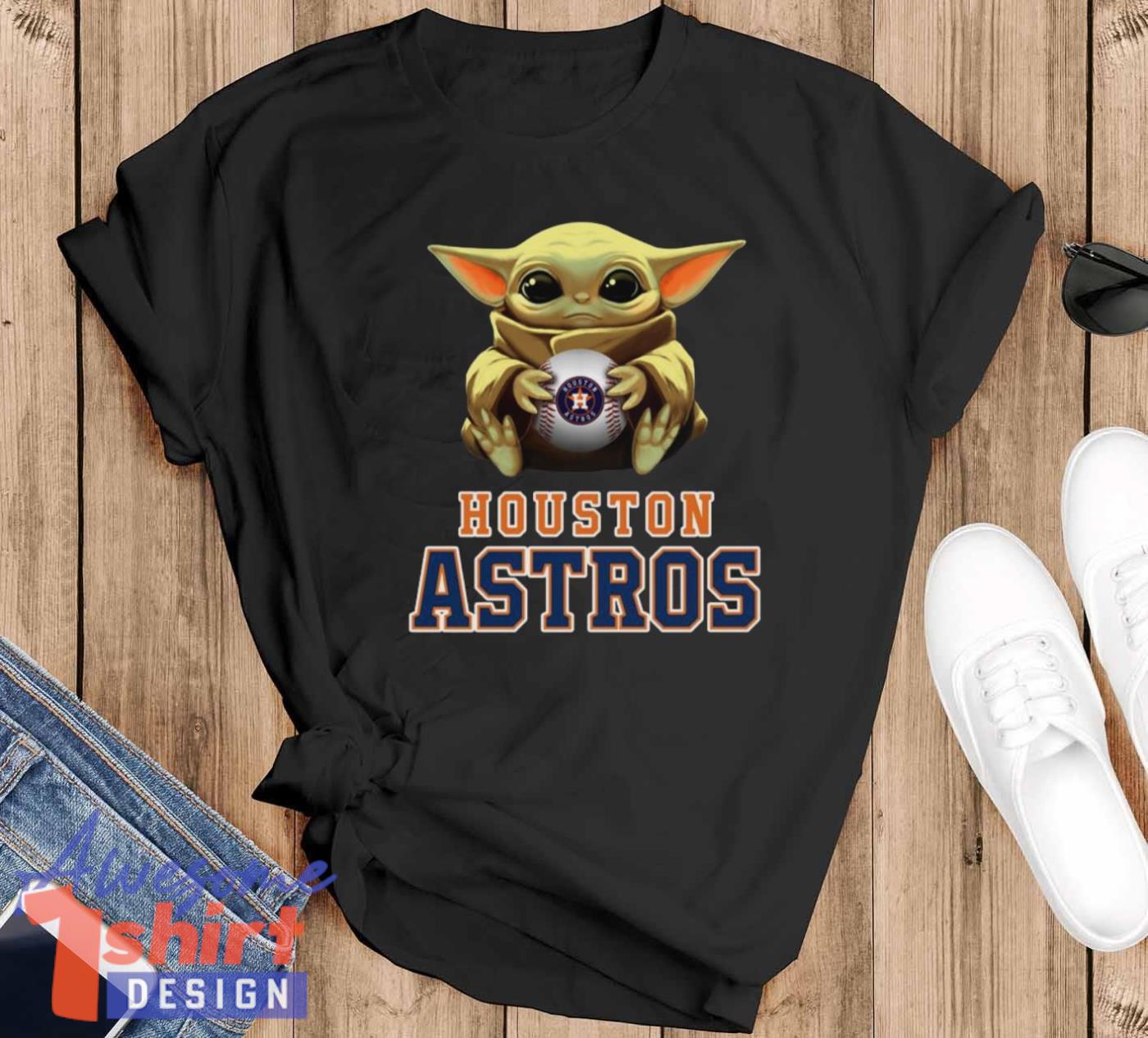 MLB Baseball Houston Astros Star Wars Baby Yoda Shirt For Fans