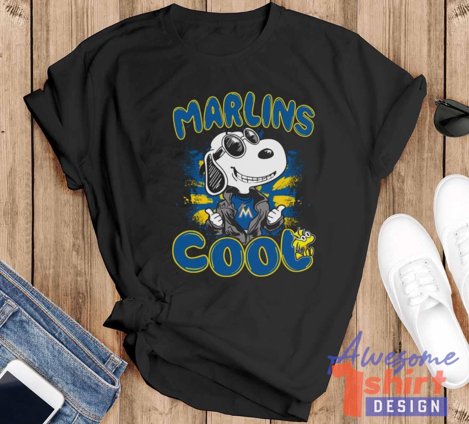 MLB Baseball Miami Marlins Cool Snoopy Shirt For Fans