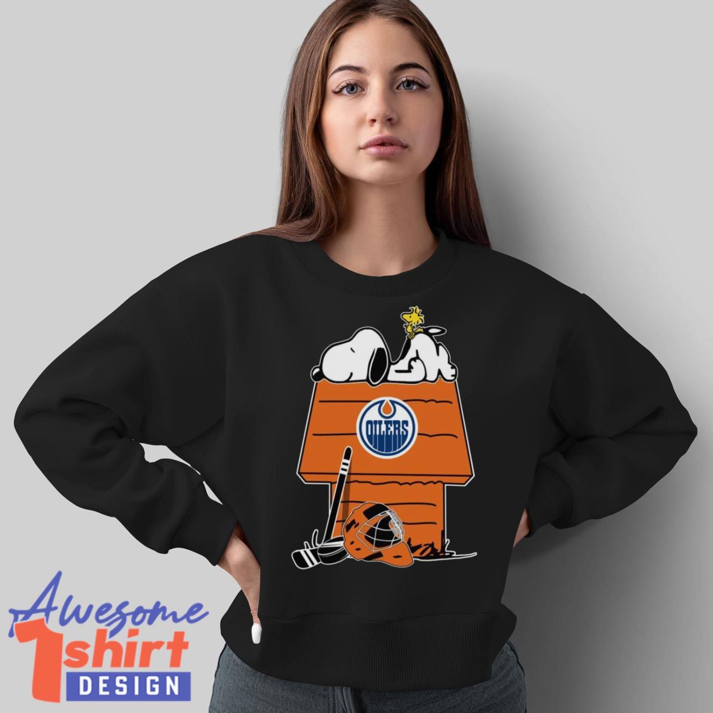 Edmonton Oilers NHL Hockey Snoopy Woodstock The Peanuts Movie T Shirt For Fans 7 Edmonton Oilers NHL Hockey Snoopy Woodstock The Peanuts Movie T Shirt For Fans - Sweatshirt