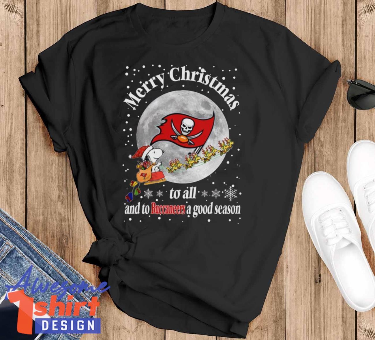 Tampa Bay Buccaneers Merry Christmas To All And To Buccaneers A Good Season NFL Football Sports T Shirt