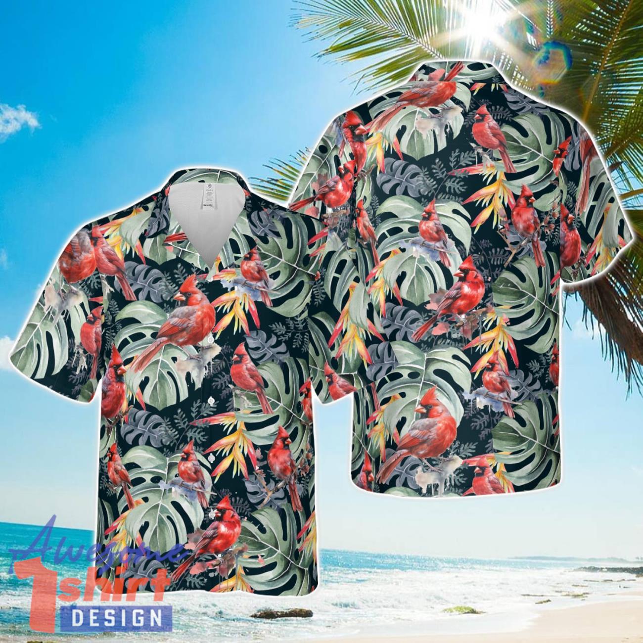 Cardinal Birds Hawaiian Shirt Aloha Beach Shirt