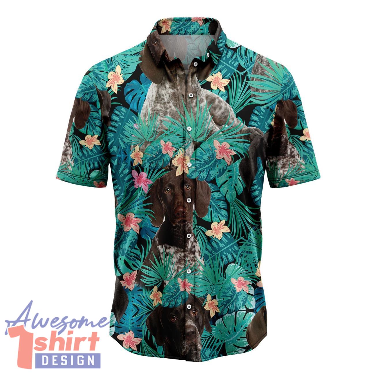 German Shorthaired Pointer Tropical 3D Hawaiian Shirt Summer Vacation Gift