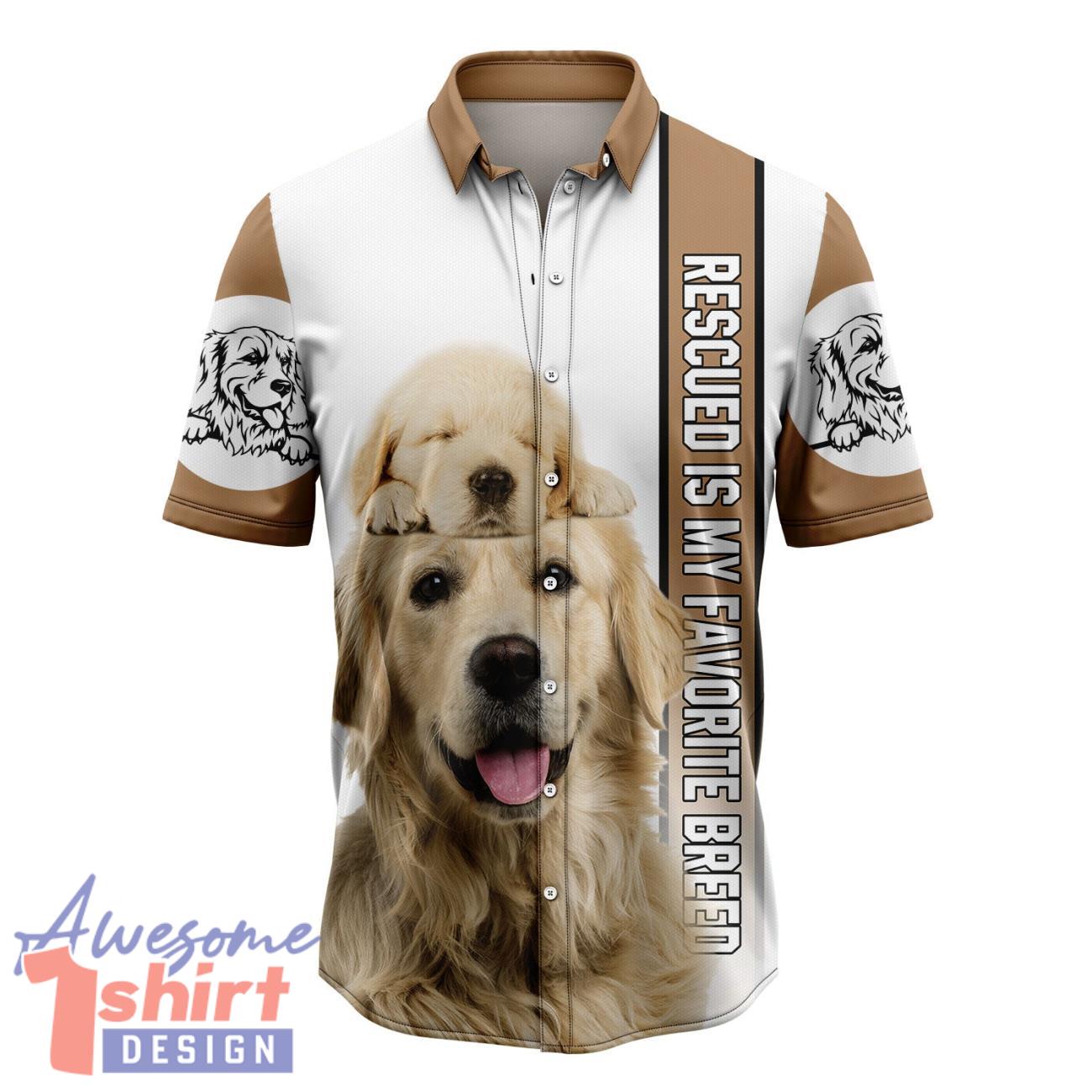 Golden Retriever Is My Favorite Breed Hawaiian Shirt 3D Printed Beach Shirt