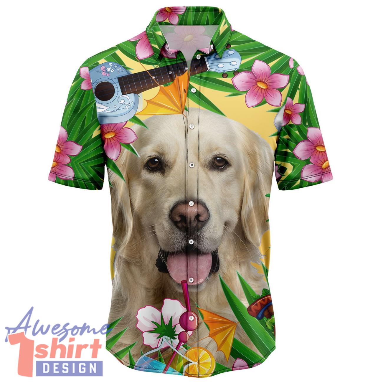 Golden Retriever Summer Party 3D Hawaiian Shirt Aloha Summer Gift