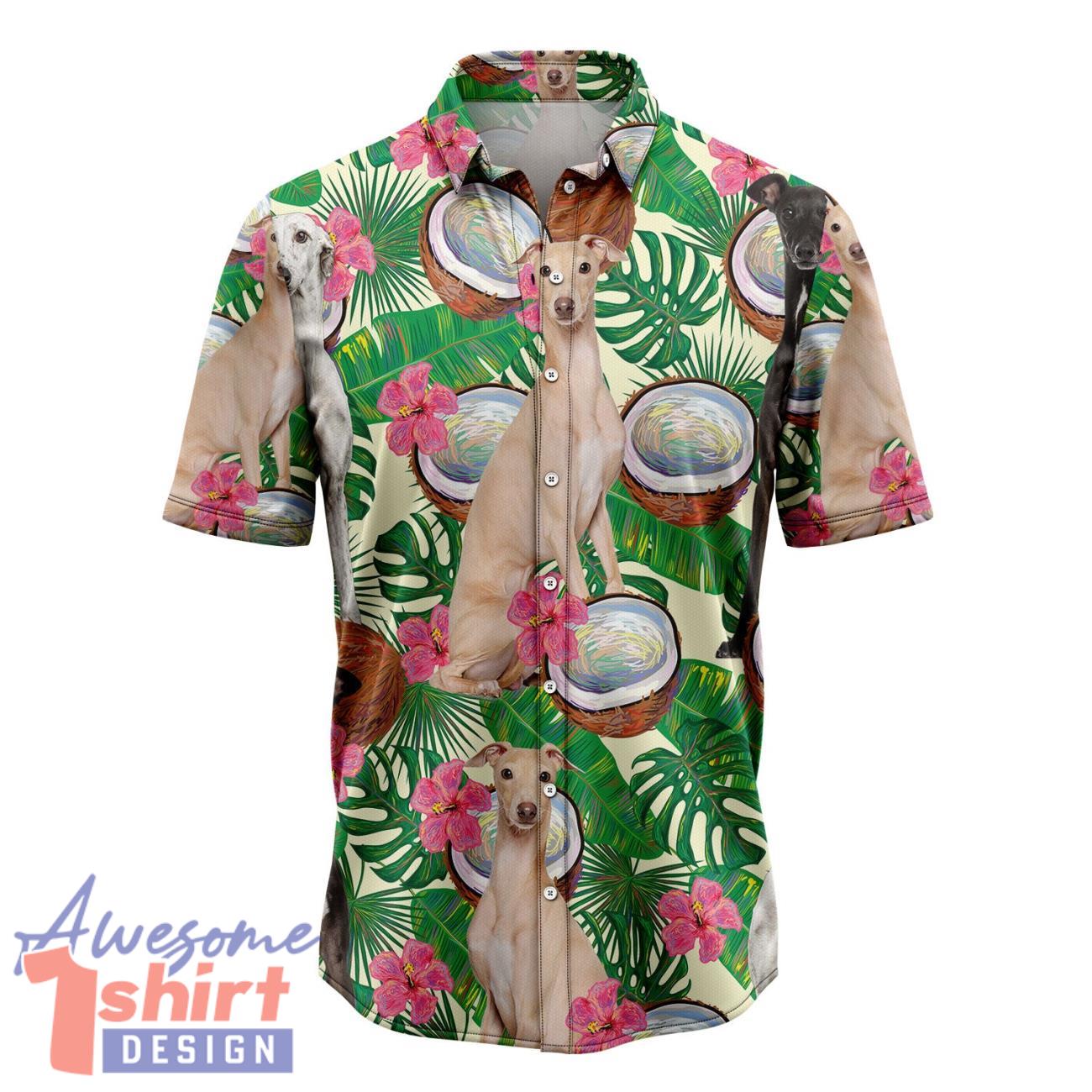 Greyhound Tropical Coconut Aloha Hawaiian Shirt Beach Lover Gift