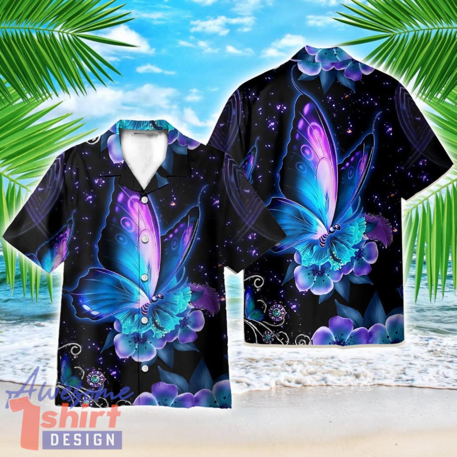 Hippie Butterfly AOP Hawaiian Shirt Cute Summer Holiday Gift