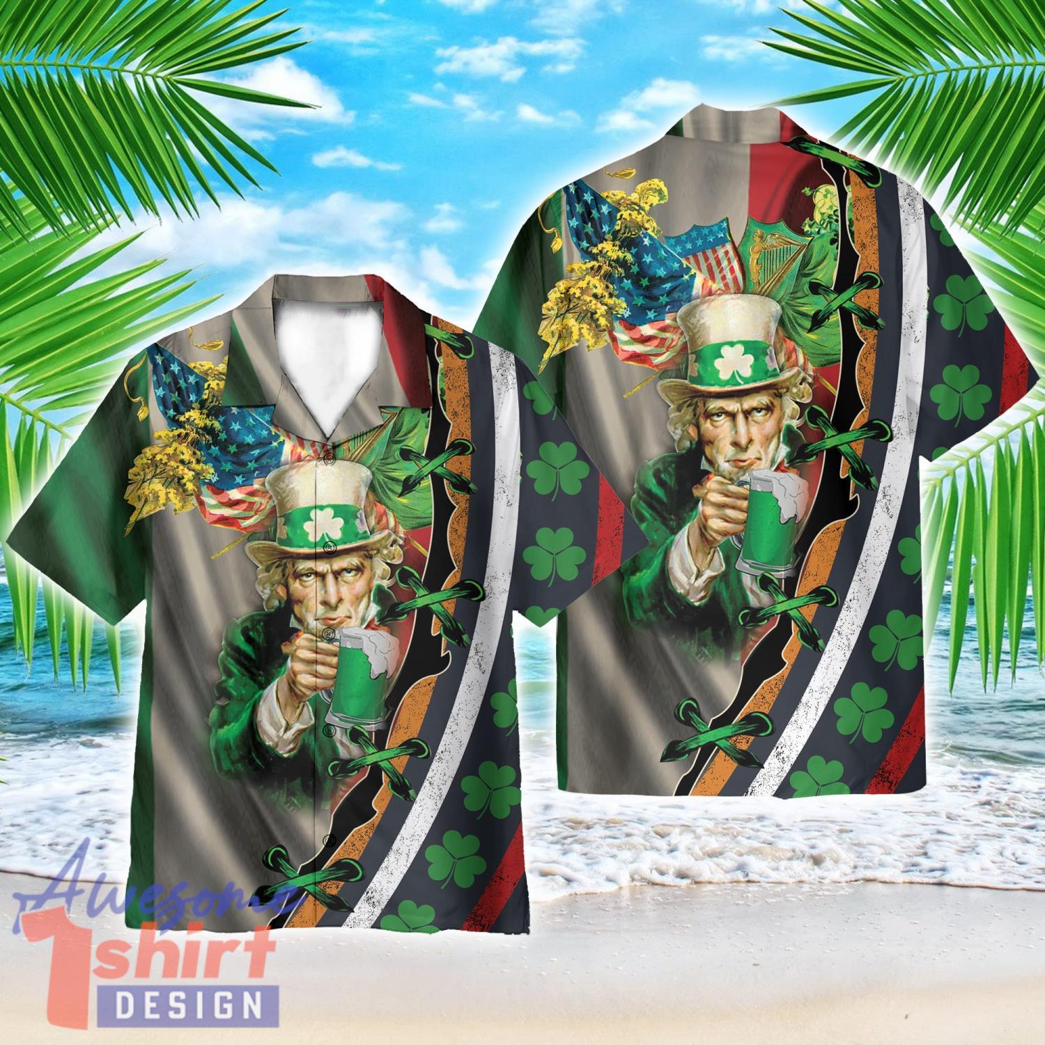 I Want You To Drink Beer Saint Patrick’s Day AOP Hawaiian Shirt Cute Summer Holiday Gift