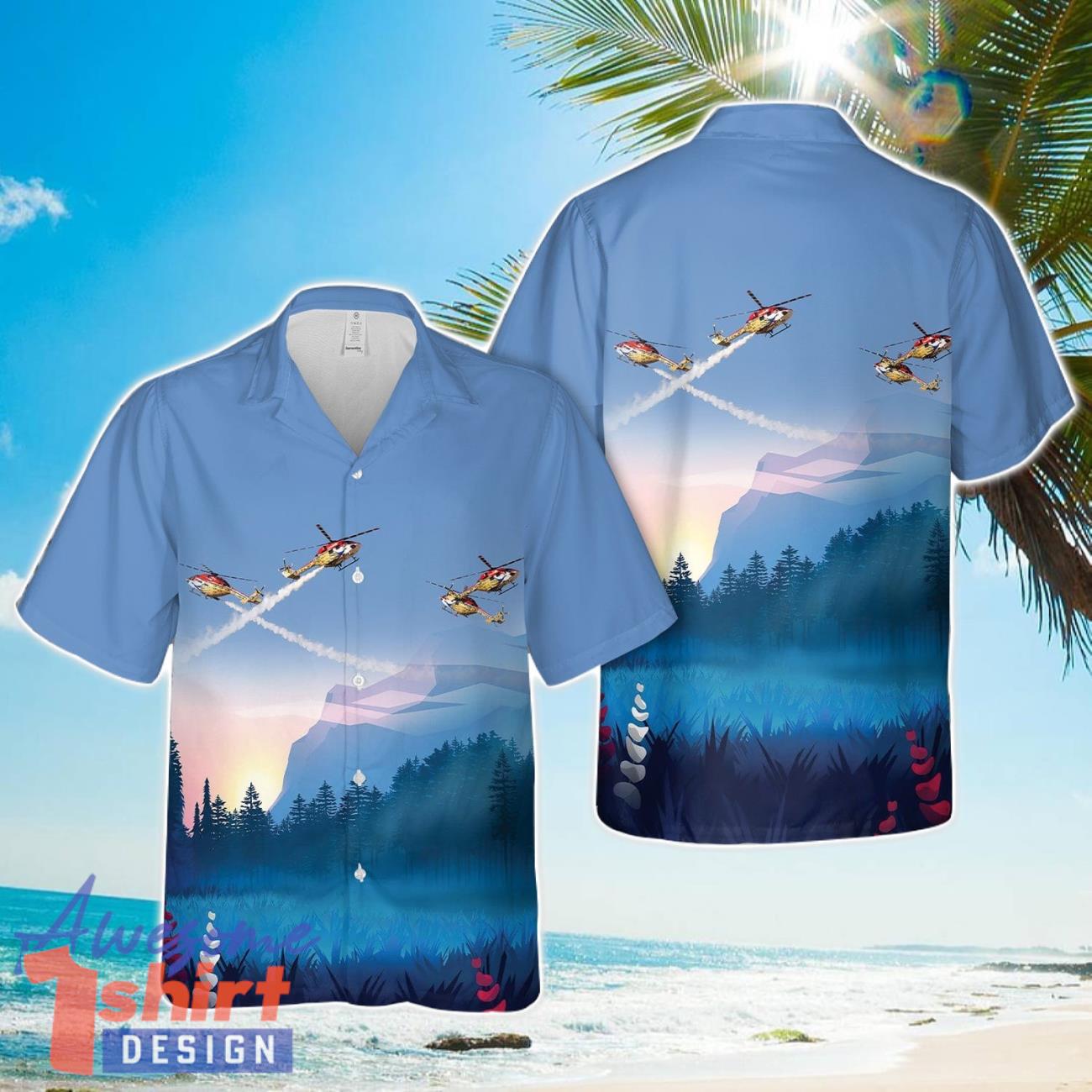 Indian Air Force Hindustan Aeronautics ALH Dhruv Hawaiian Shirt Beach Shirt For Men Woemn