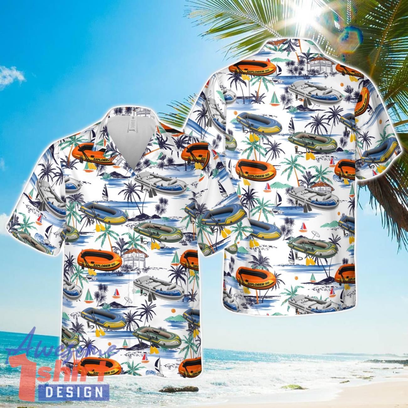 Inflatable Boat Hawaiian Shirt Aloha Beach Shirt