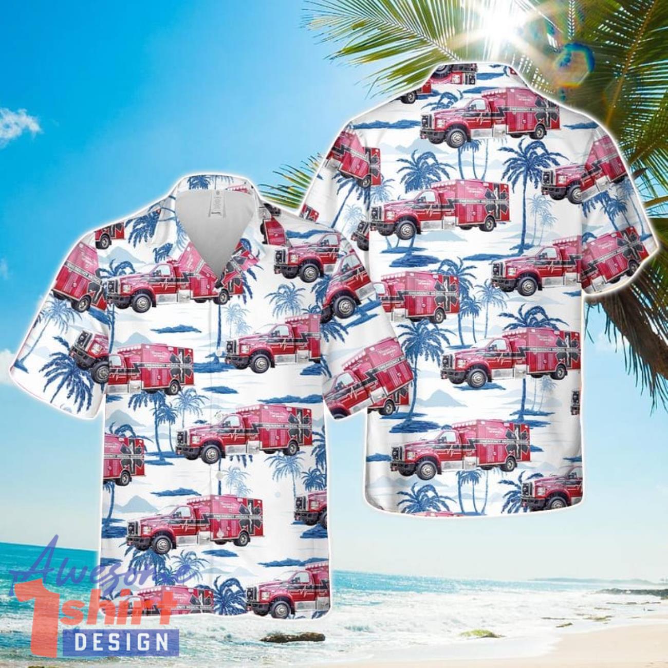 Louisiana City of Bossier City Fire Department EMS Hawaiian Shirt Beach Shirt For Men Women