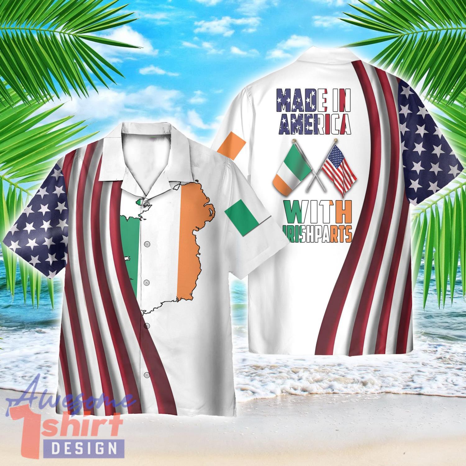 Made In America With Irish Parts AOP Hawaiian Shirt Beach Lover Summer Gift Shirt