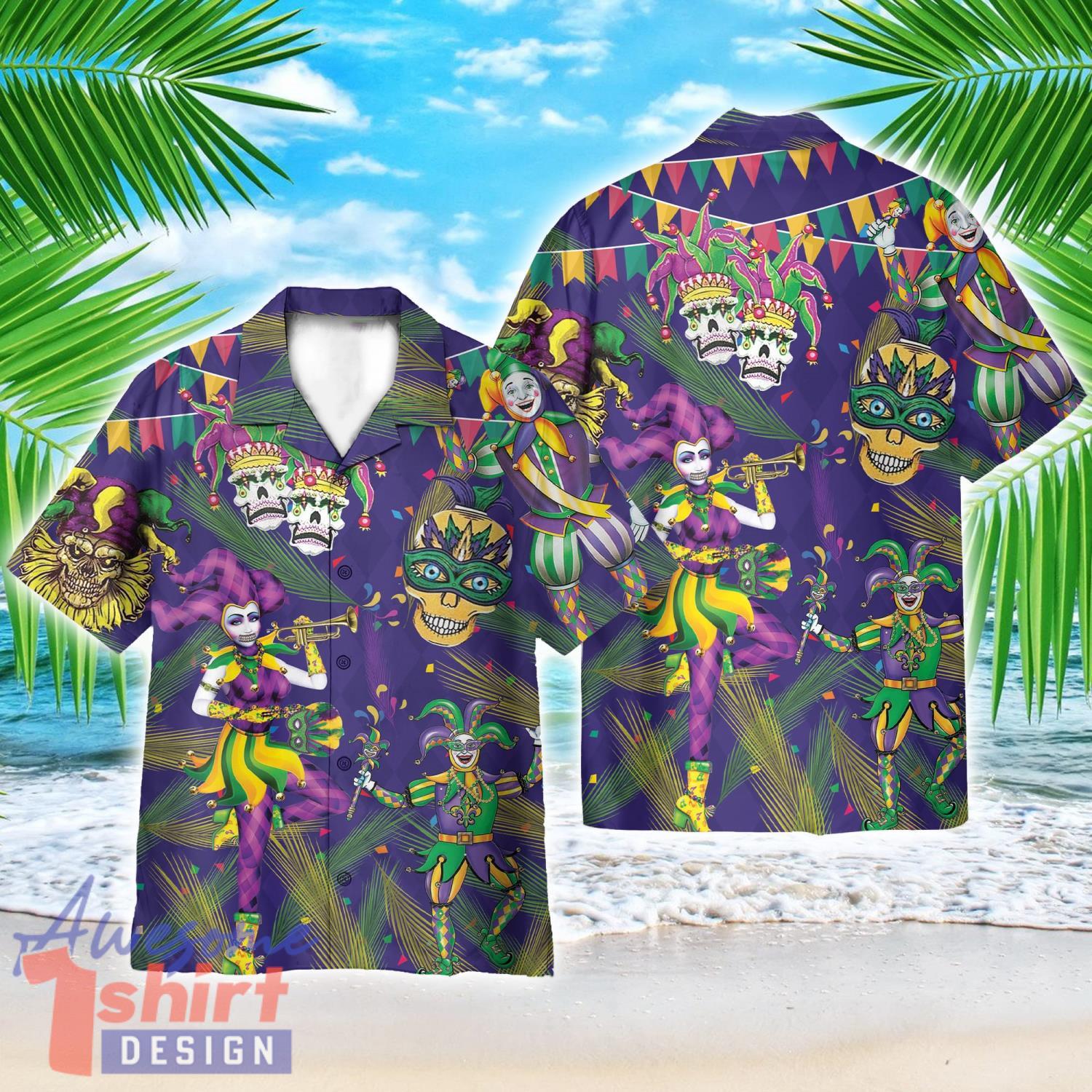 Mardi Gras AOP Hawaiian Shirt Cute Summer Holiday Gift