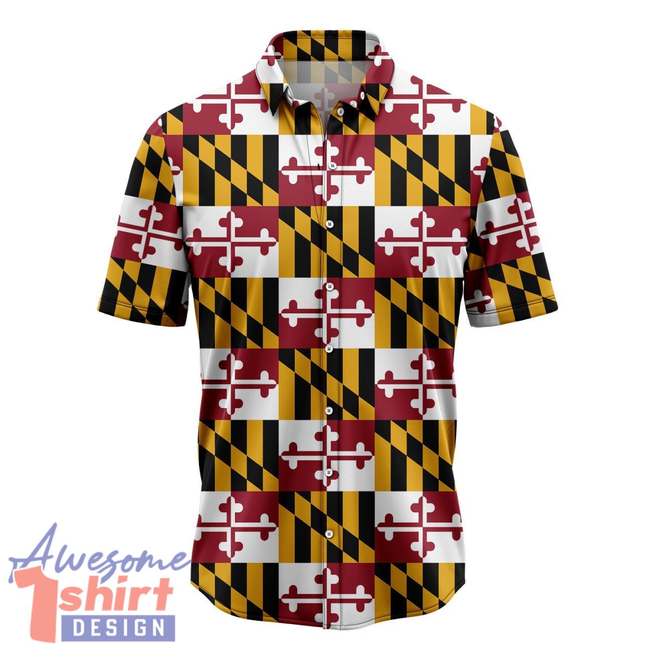 Maryland Flag Aloha Hawaiian Shirt Beach Summer Gift