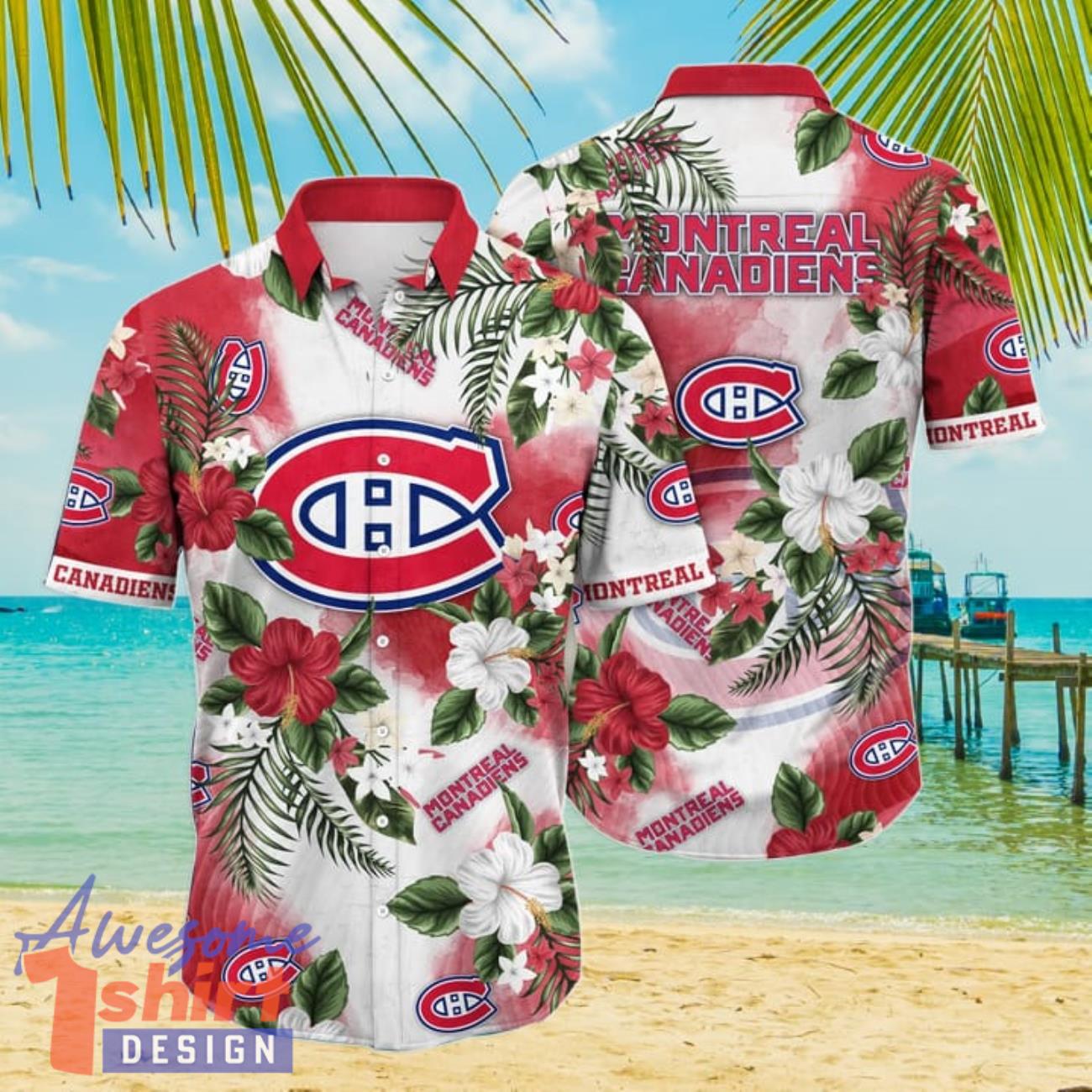 Montreal Canadiens NHL Flower Hibiscus Tropical 3D Hawaiian Shirt Gift Ideas For Summer