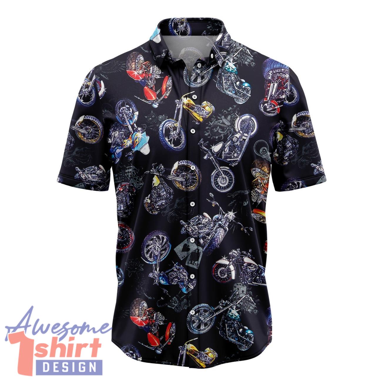 Motorbike Group Hawaiian Shirt 3D Printed Beach Shirt