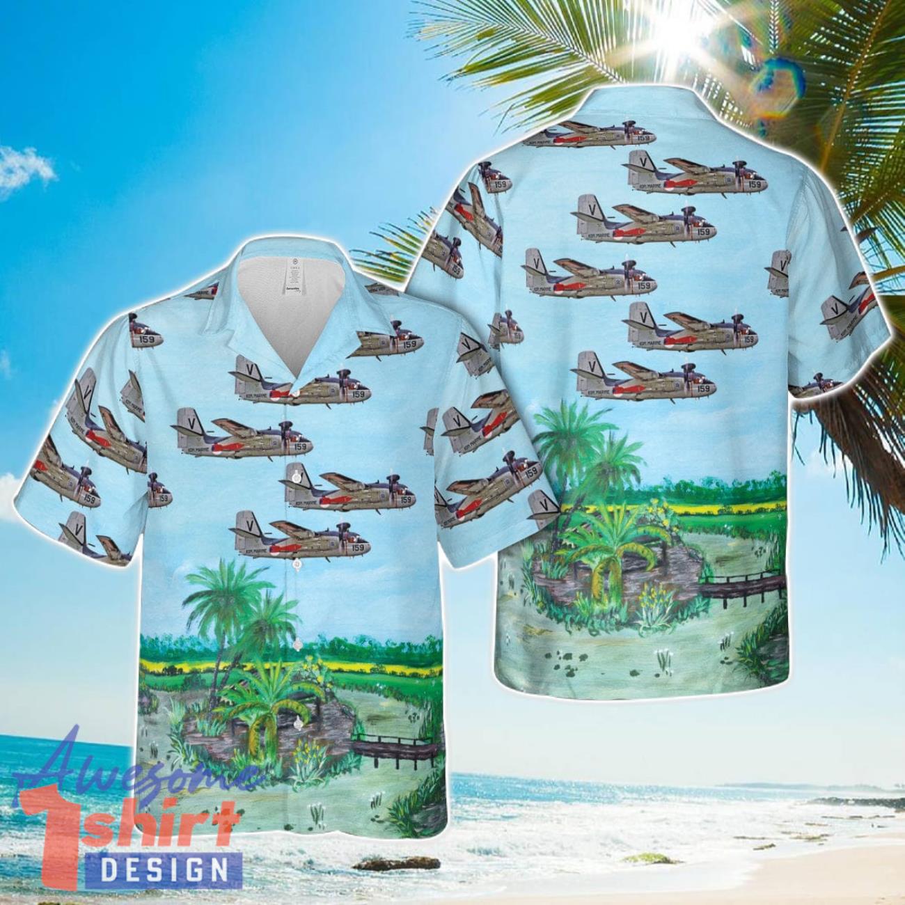 Netherlands Navy Grumman US-2N Tracker 159 Hawaiian Shirt US Navy Summer Beach Shirt