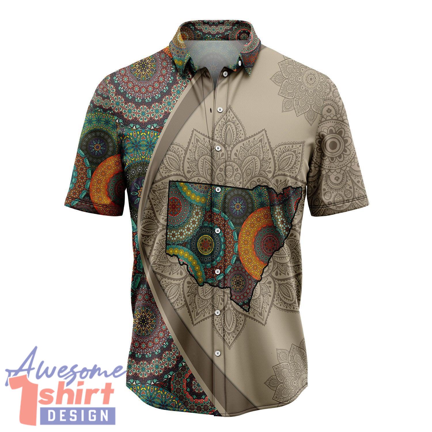 New South Wales Mandala Hawaiian Shirt Aloha Beach Shirt For Summer Holiday