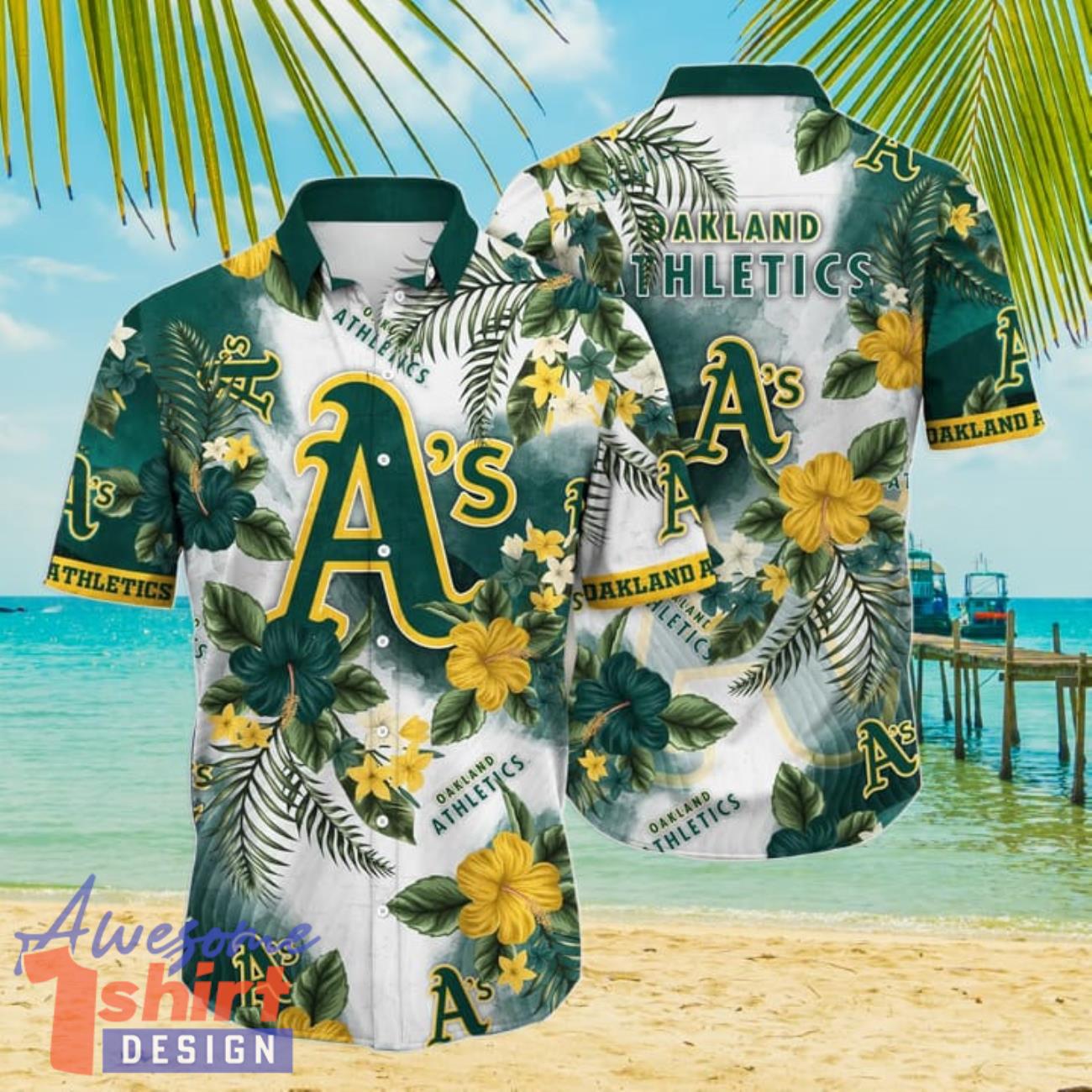 Oakland Athletics MLB Flower Hibiscus Tropical 3D Hawaiian Shirt Gift Ideas For Summer