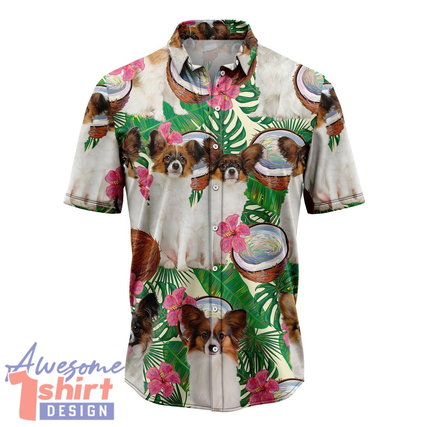 Papillon Tropical Coconut Hawaiian Shirt Aloha Beach Shirt For Summer Holiday