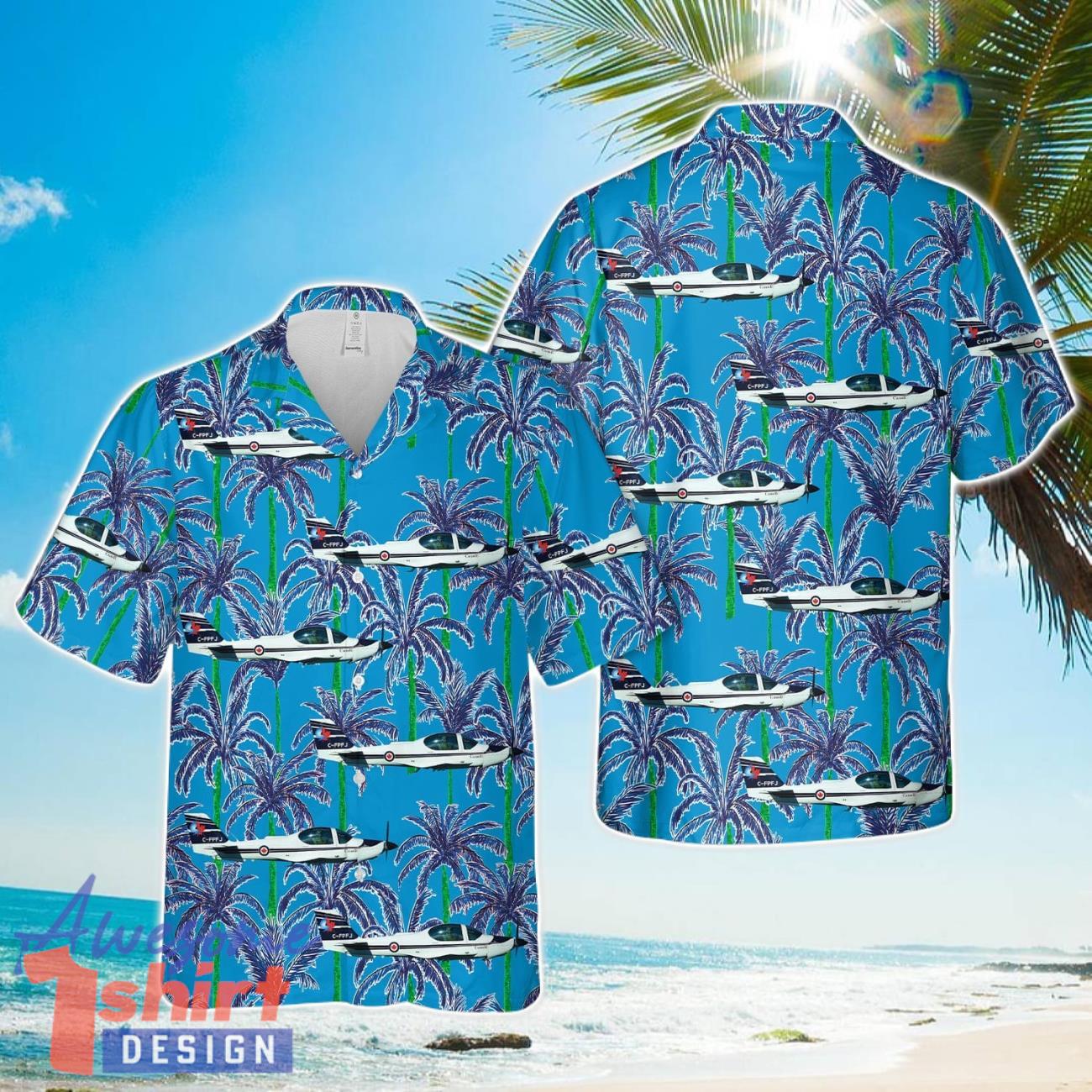 Royal Canadian Air Force Grob G120A 3D Full Printed Hawaiian Shirt Beach Gift Shirt