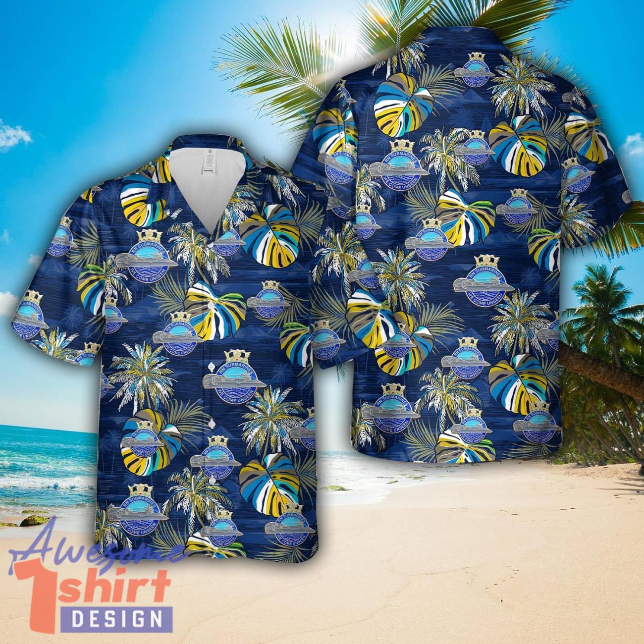 Royal Navy Submarines We come unseen 3D Full Printed Hawaiian Shirt Beach Gift Shirt