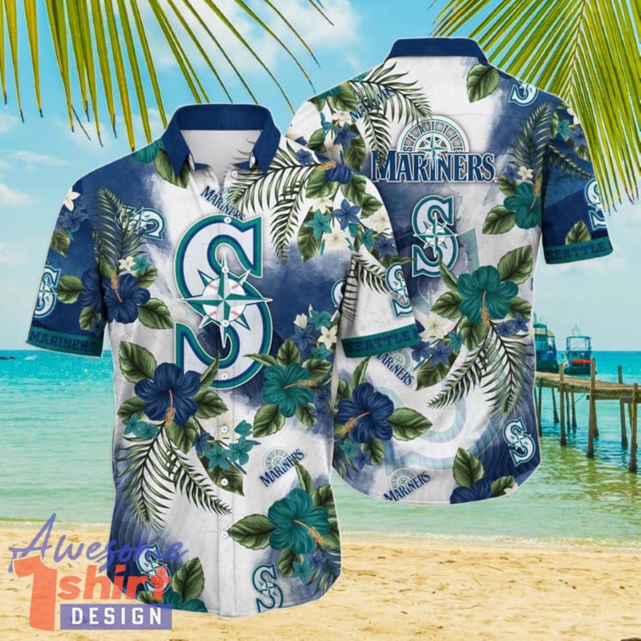 Seattle Mariners MLB Flower Hibiscus Tropical 3D Hawaiian Shirt Gift Ideas For Summer