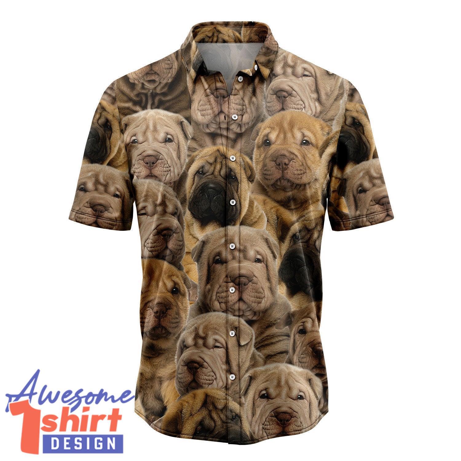 Shar Pei Awesome Hawaiian Shirt Aloha Beach Shirt For Summer Holiday