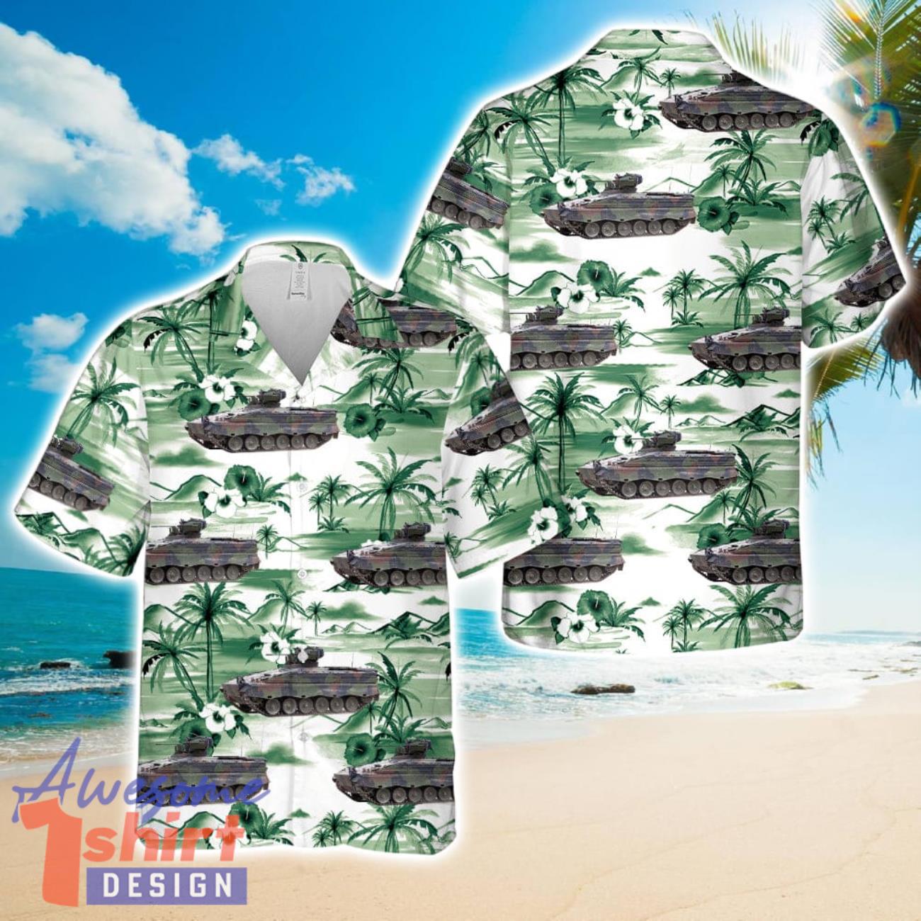 Bundeswehr Marder 1A3 Artilleriebeobachter AOP Hawaiian Shirt Summer Holiday Gift