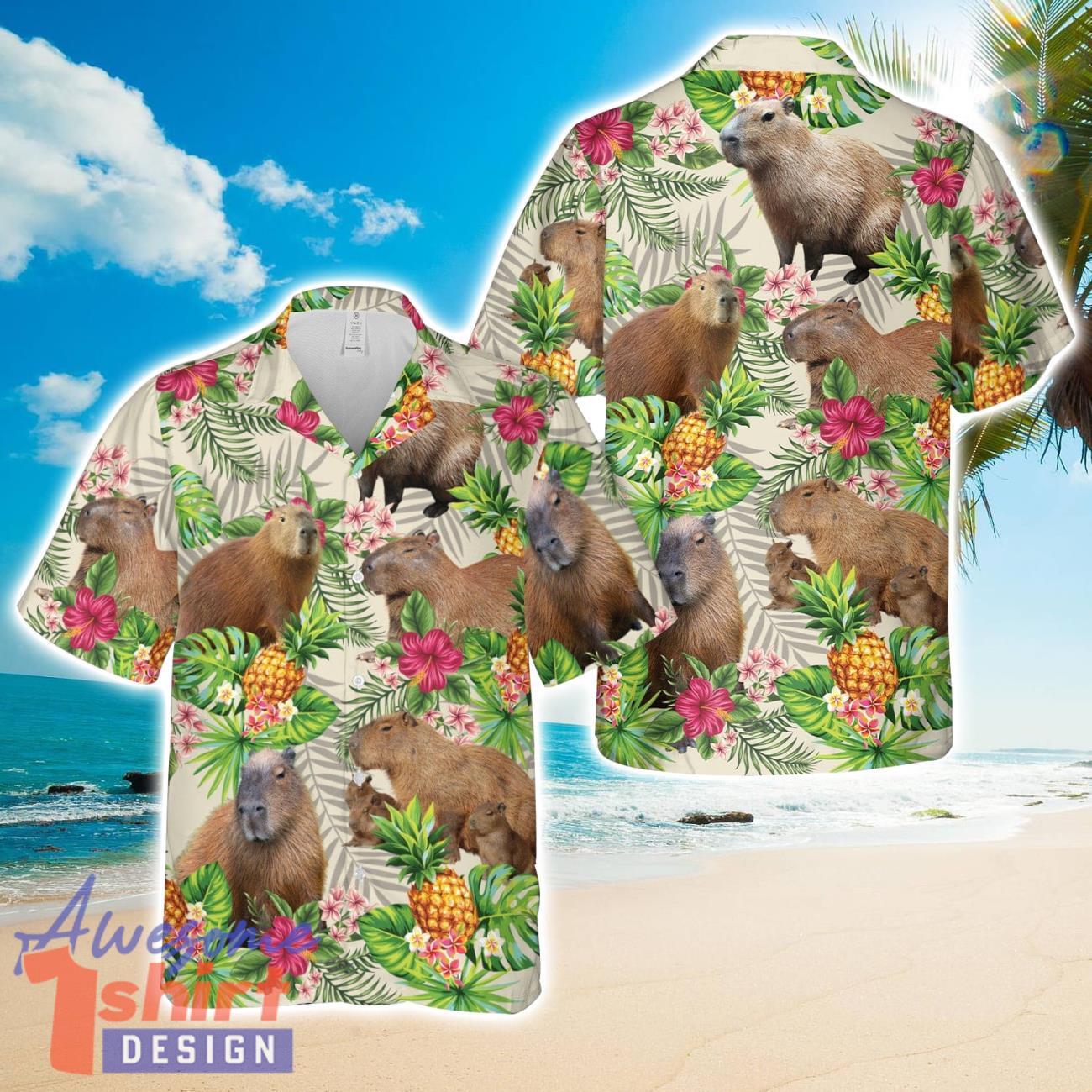 Capybara 3D Full Printed Hawaiian Shirt Beach Gift Shirt