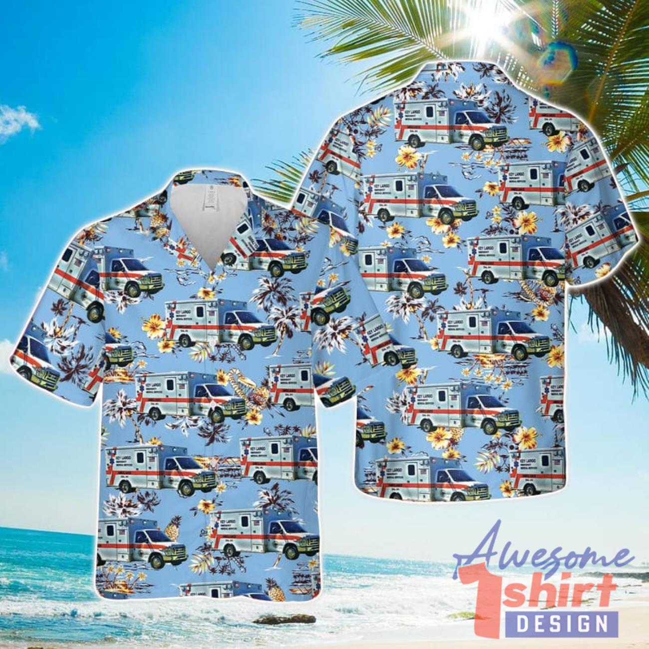 Florida Key Largo EMS Hawaiian Shirt For Men Women