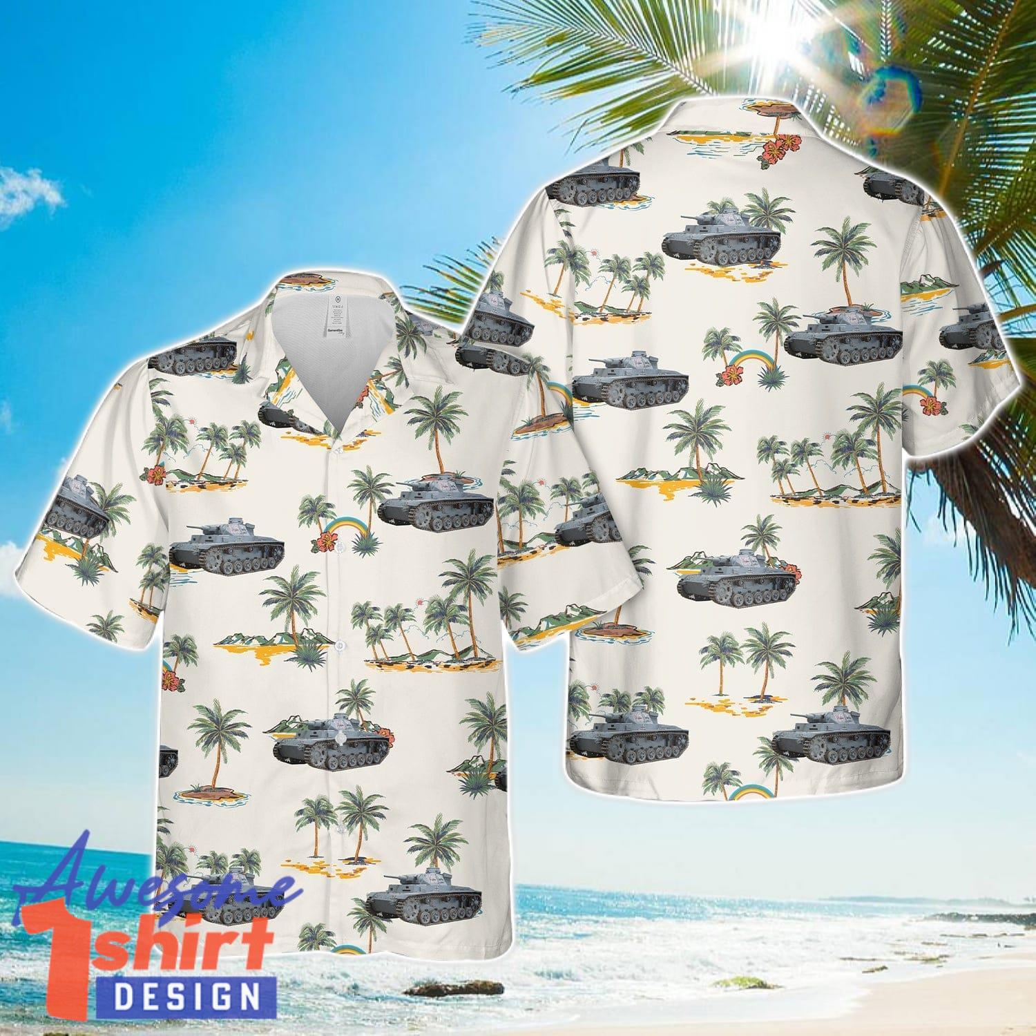 Germany Army Panzer III Ausf. H In WWII Hawaiian Shirt Beach Holiday