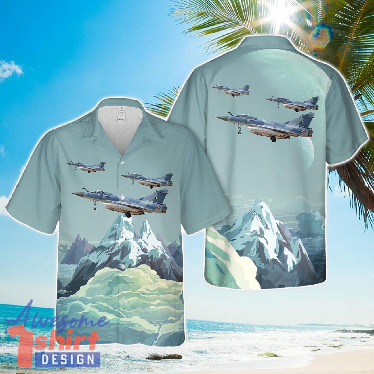 Indian Air Force Dassault Mirage 2000I AOP Hawaiian Shirt Summer Holiday Gift