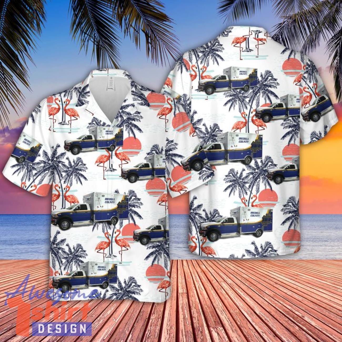 Iredell County North Carolina NC Emergency Medical Services Hawaiian Shirt Beach Shirt For Men Women