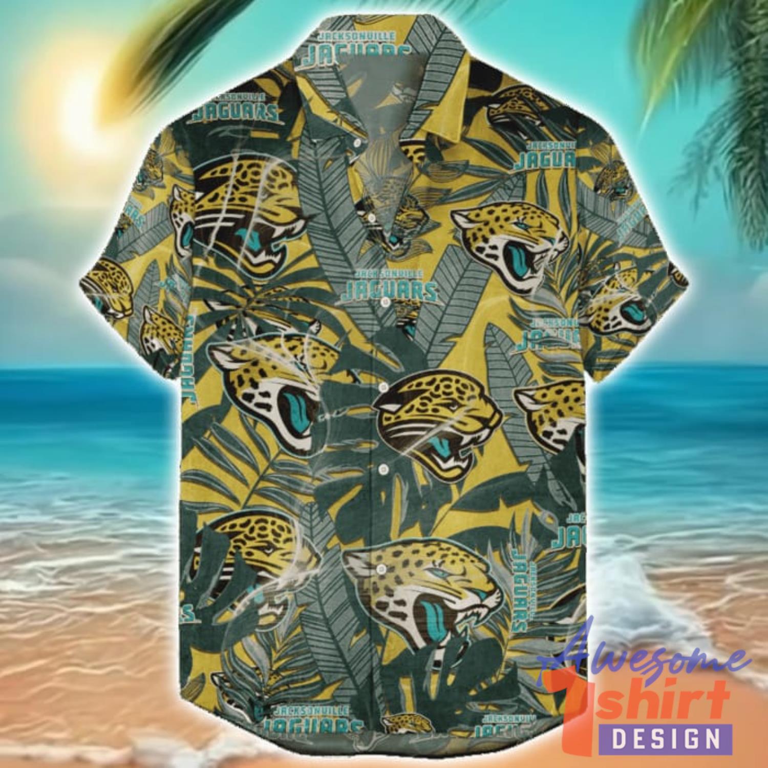 Jacksonville Jaguars Hawaiian Retro Logo Revolutions NFL 2024 Hawaiian Shirt For Fans