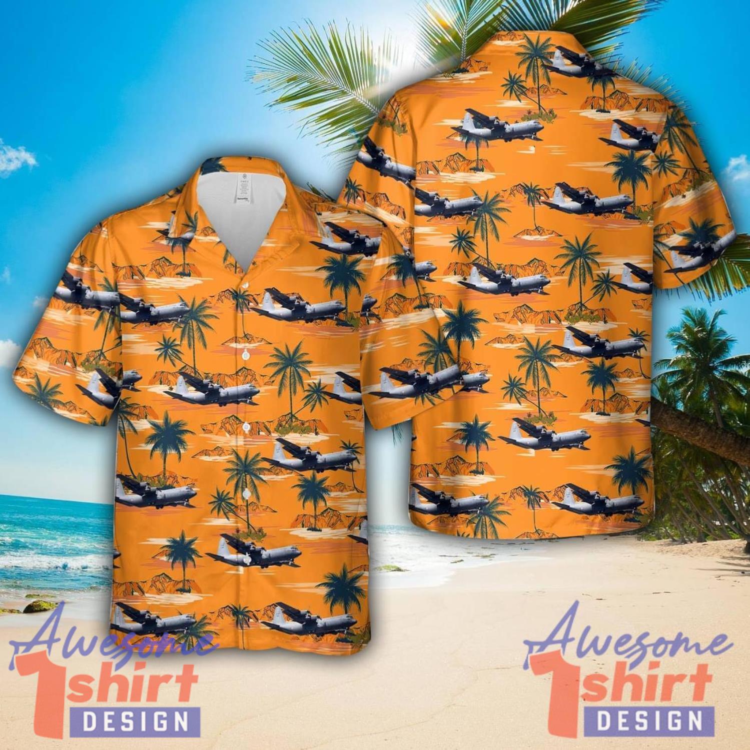 Mexican Air Force Lockheed C-130K-30 Hercules 3D Hawaiian Shirt Beach Holiday Gift