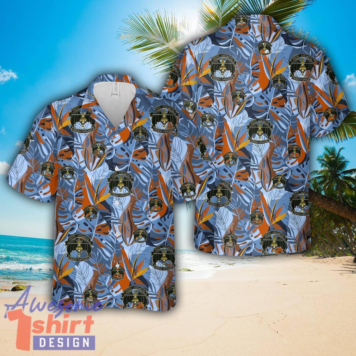 Mexican Army Fuerzas Especiales del Alto Mando Hawaiian Shirt Beach Holiday