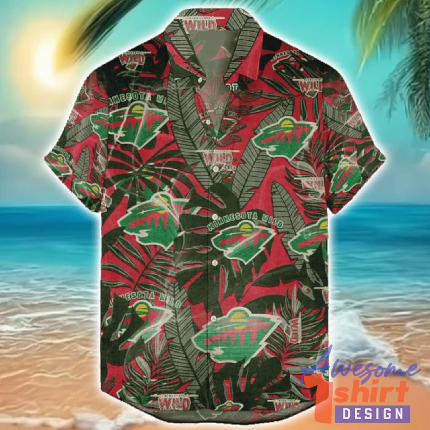 Minnesota Wild Hawaiian Retro Logo Revolution NHL 2024 Hawaiian Shirt For Fans