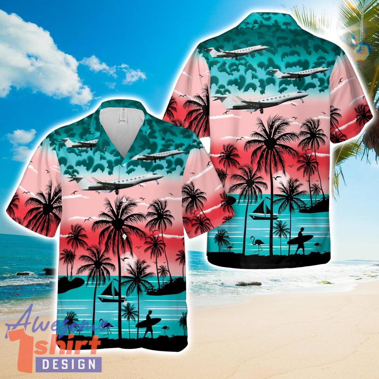 N650RH Gulfstream G650 (6154) 3D Full Printed Hawaiian Shirt Beach Gift Shirt