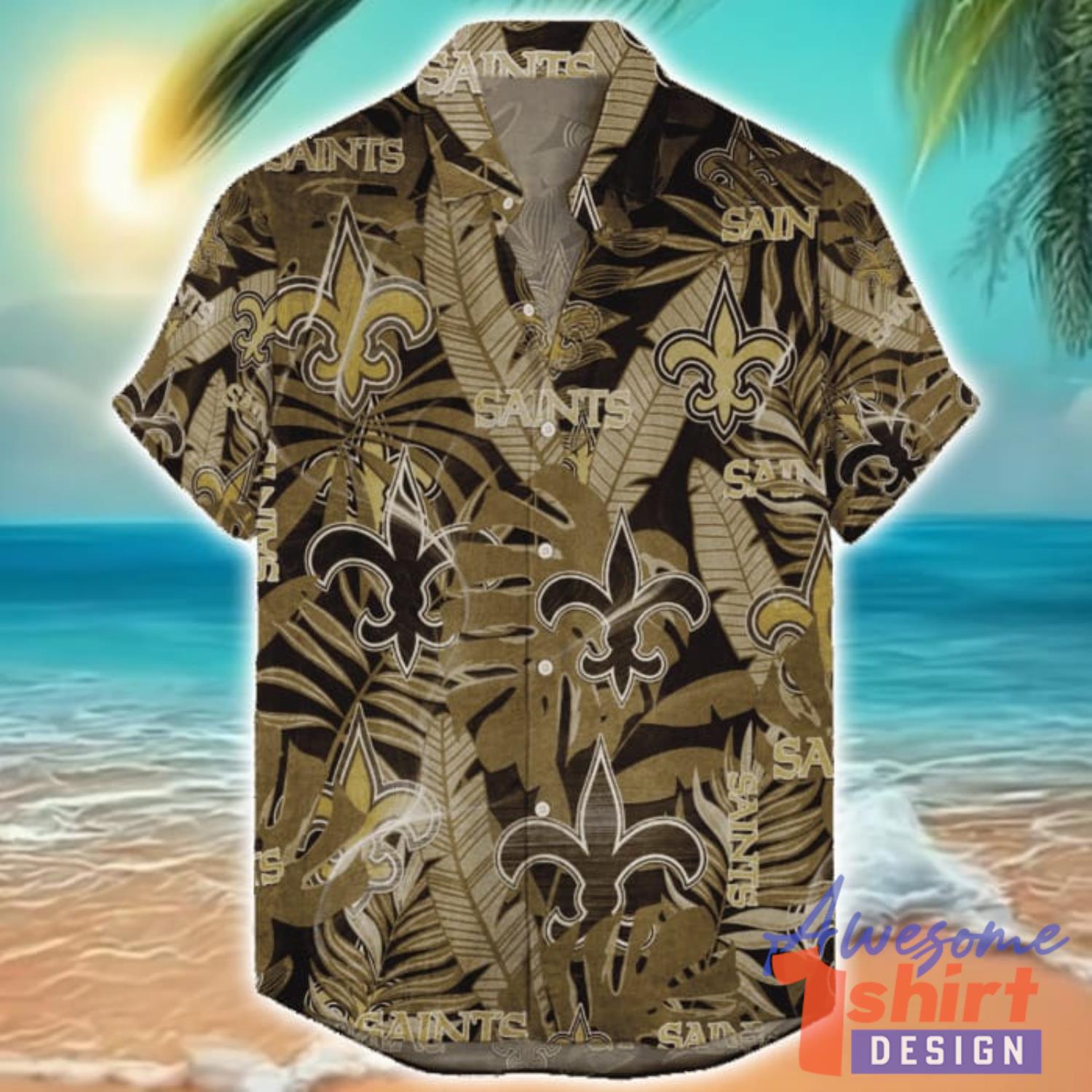 New Orleans Saints Hawaiian Retro Logo Revolutions NFL 2024 Hawaiian Shirt For Fans