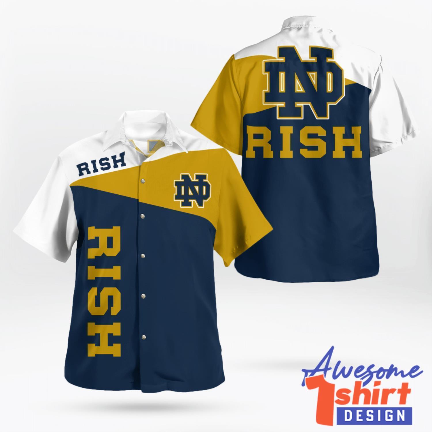 Notre Dame Fighting Irish 3D Printing Hawaiian Shirt Sport Team Aloha Summer Gift