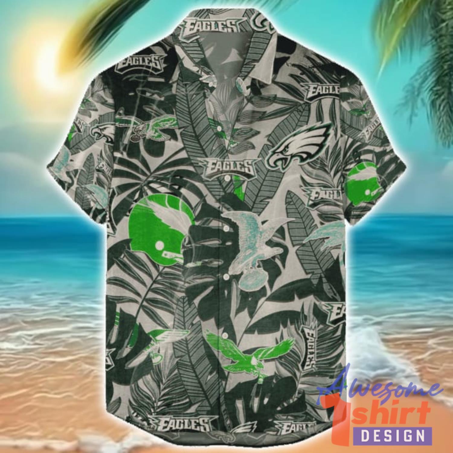 Philadelphia Eagles Hawaiian Retro Logo Revolutions NFL 2024 Hawaiian Shirt For Fans