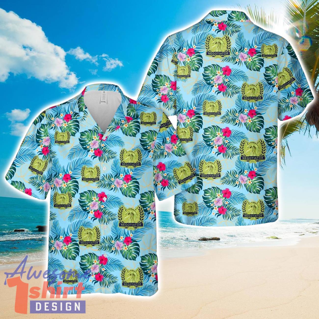 Police Negotiator 3D Beach Shirt Summer Hawaiian Shirt