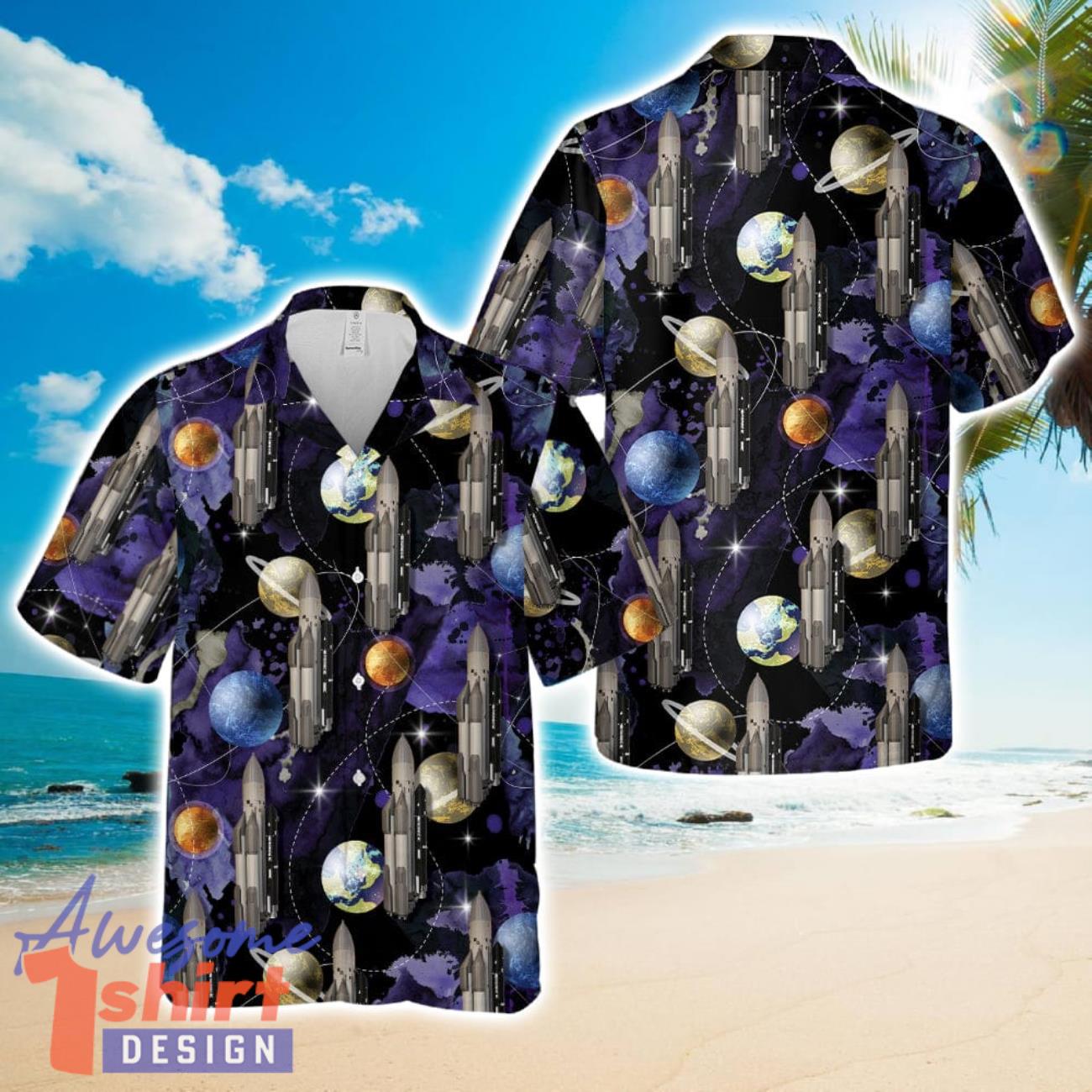 Polyus 1987 Spacecraft Rocket AOP Hawaiian Shirt Summer Holiday Gift