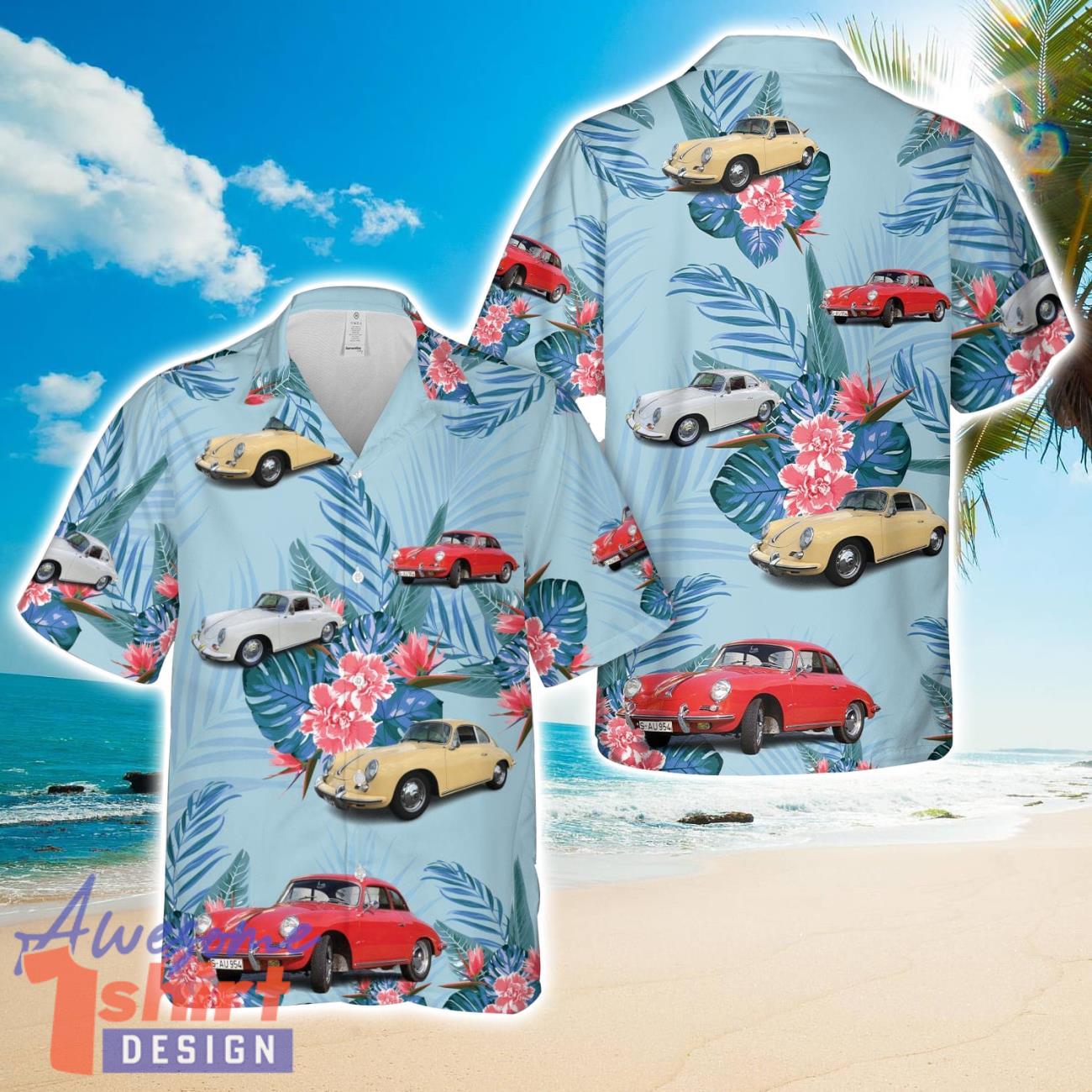 Porsche 356 B 3D Printed Aloha Hawaiian Shirt