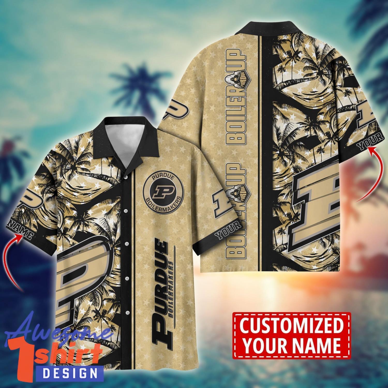 Purdue Boilermakers Personalized Name Tropical Hawaiian Shirt Holiday Summer Gift