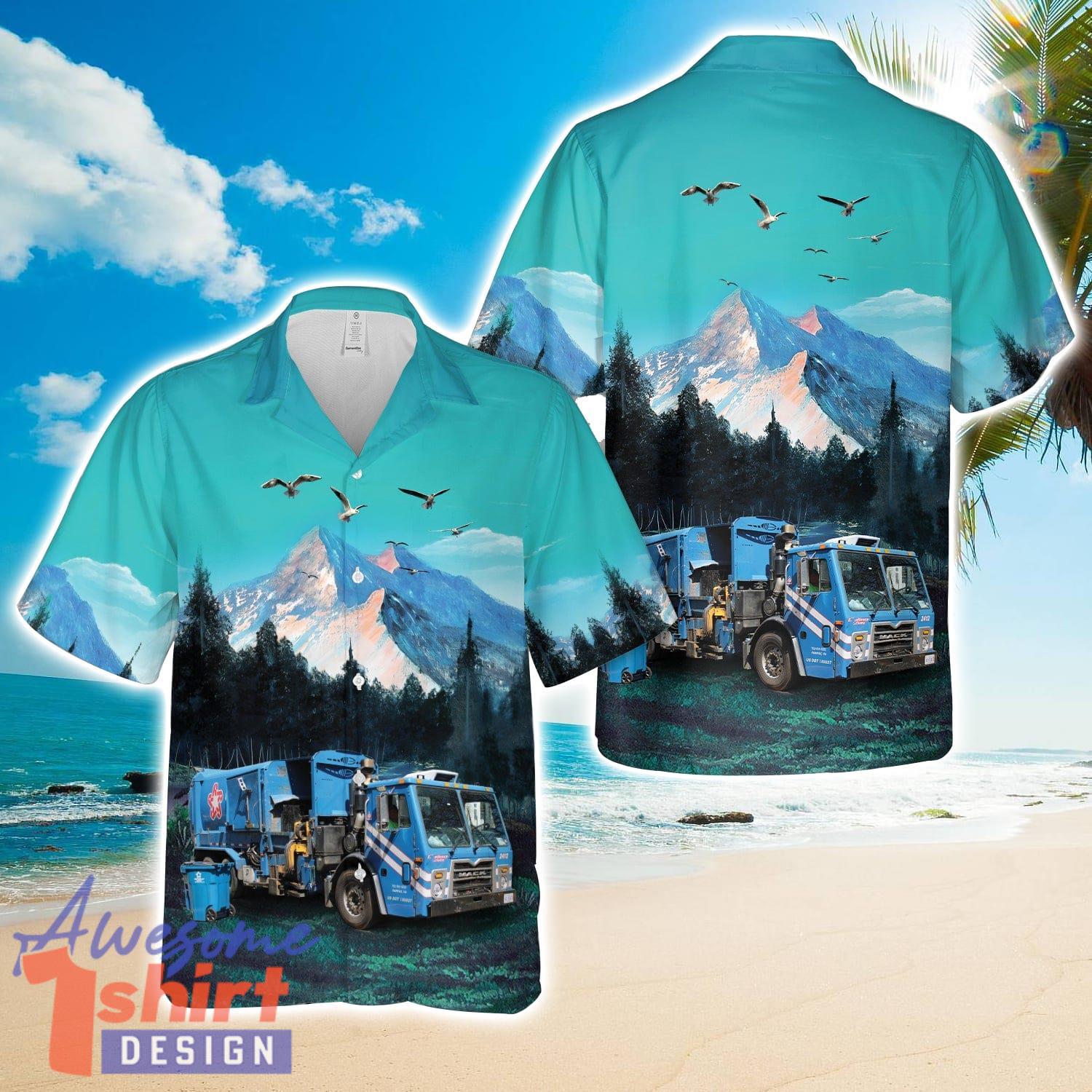 Republic Services Truck 2412 Hawaiian Shirt Beach Holiday