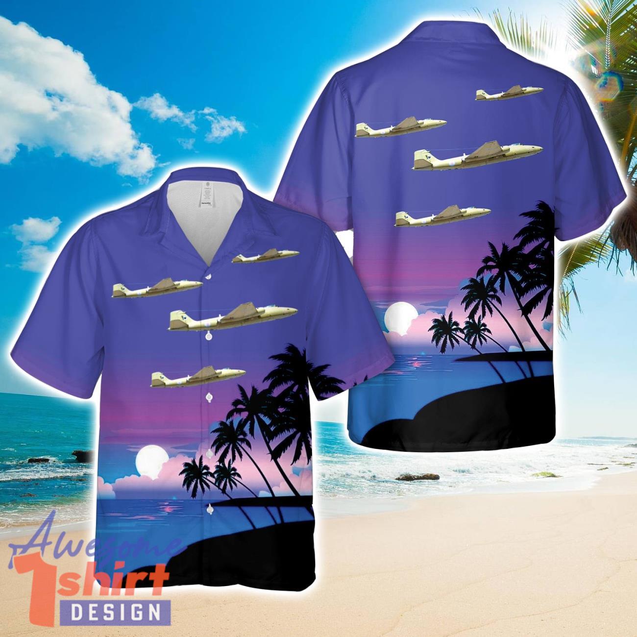 Royal Air Force English Electric Canberra PR.9 XH135 of No. 39 (1 PRU) Squadron AOP Hawaiian Shirt Summer Holiday Gift