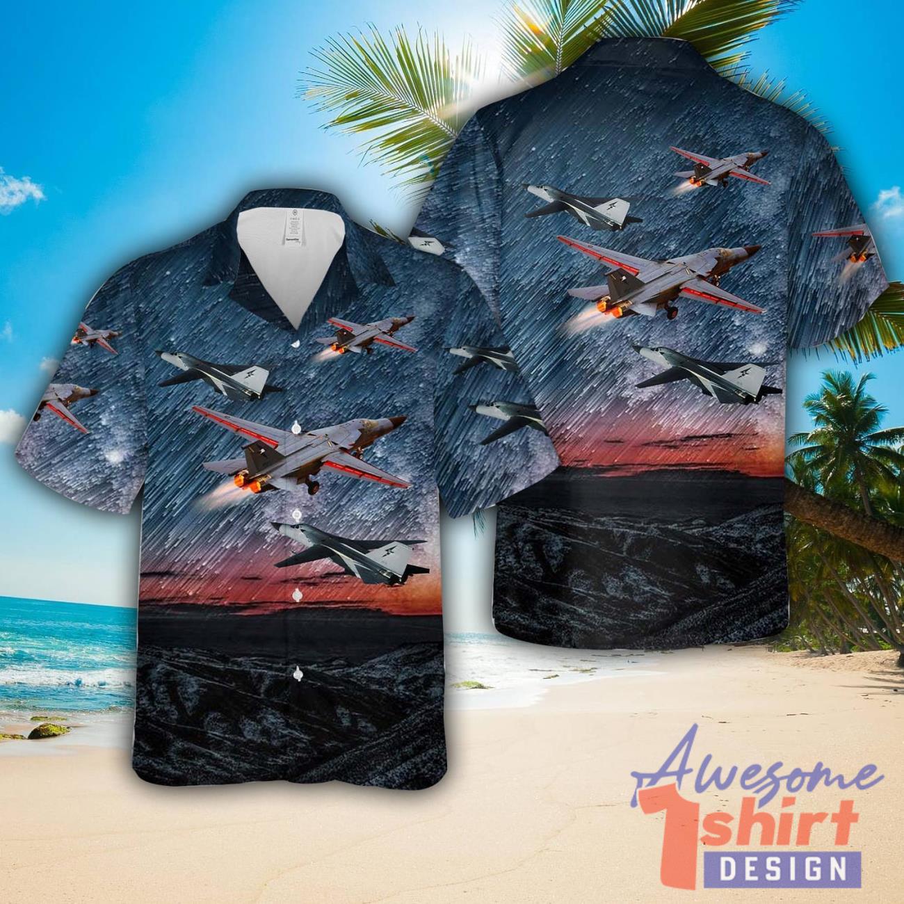 Royal Australian Air Force General Dynamics F-111 the Flying “Pig” 3D Hawaiian Shirt Beach Holiday Gift